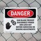 Signmission Saw Blade Present Disconnect Danger Sign, Plastic, 14in W x 10in L, 2PK OS-2PACK-DS-P-1014-L-2447 - alternate 2